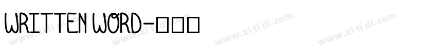 WRITTEN WORD字体转换